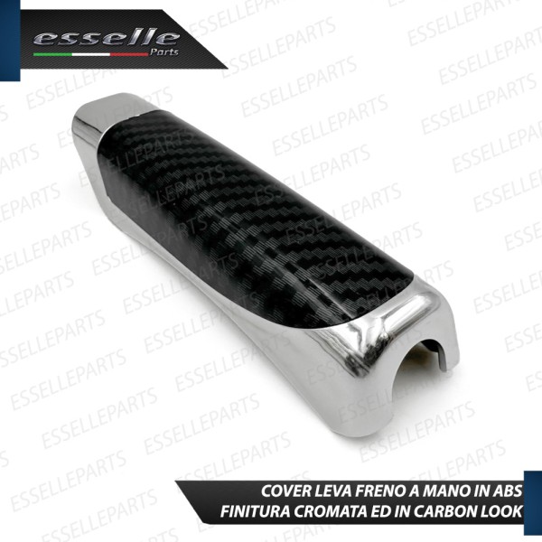 COVER LEVA FRENO A MANO IN ABS CARBON E CROMATO PER OPEL CORSA E