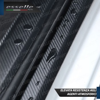 Pellicola Wrapping in Carbon Look Nero Opaco per Battitacco 7 CM X 5 MT