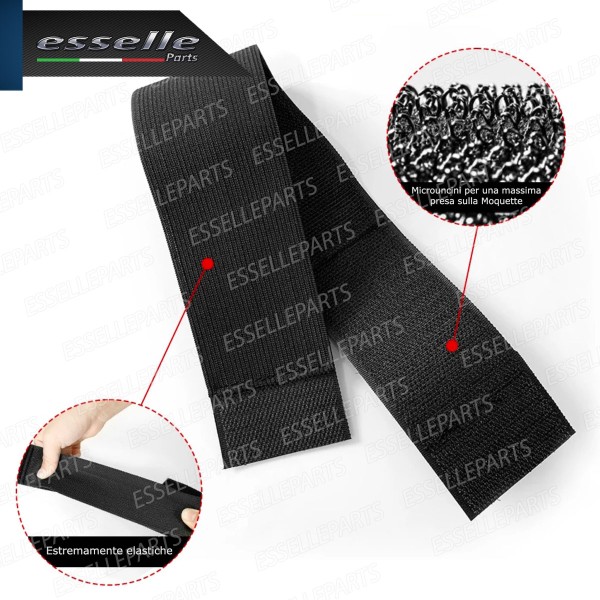 2 X Strisce Elastiche per bagagliaio vano Bagagli con Stretch 40 X 5 cm