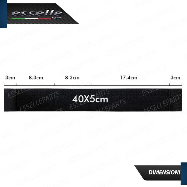 2 X Strisce Elastiche per bagagliaio vano Bagagli con Stretch 40 X 5 cm