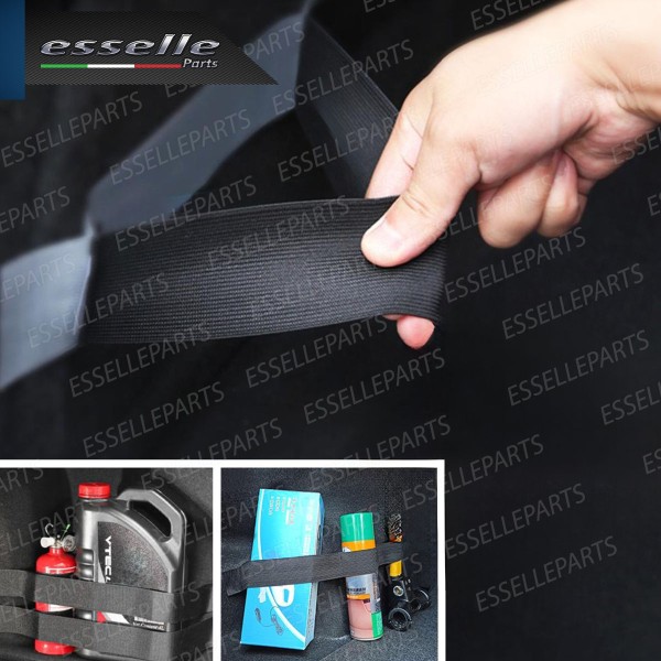 2 X Strisce Elastiche per bagagliaio vano Bagagli con Stretch 40 X 5 cm