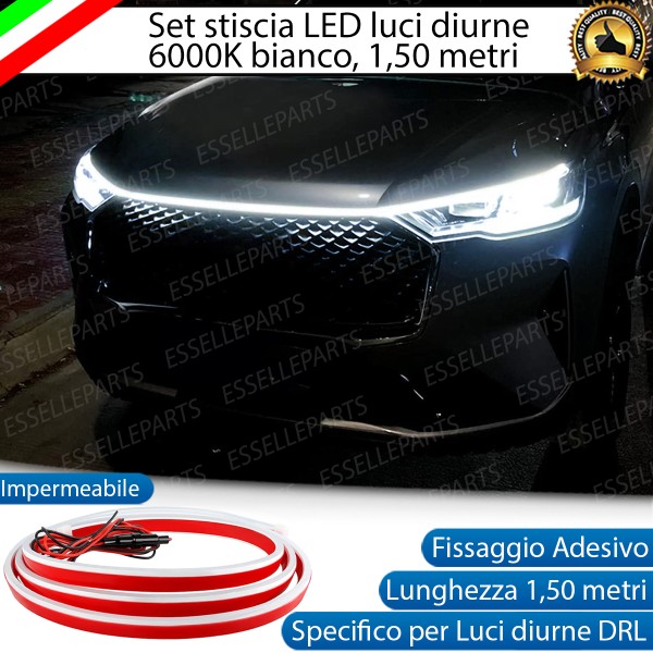Striscia Strip Led Luci Diurne Posizione Drl 6000K Bianco Ghiaccio 1,50 Metri