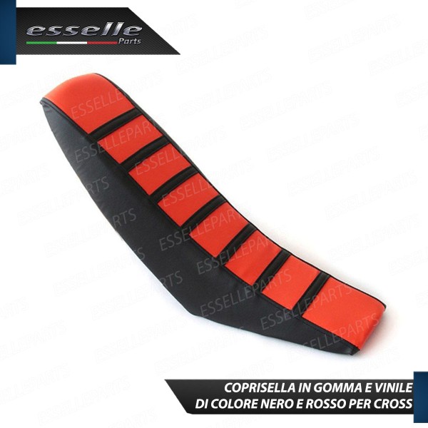 Coprisella in Gomma e Vinile NERO E ROSSO per Moto Cross Enduro