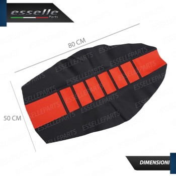 Coprisella in Gomma e Vinile NERO E ROSSO per Moto Cross Enduro
