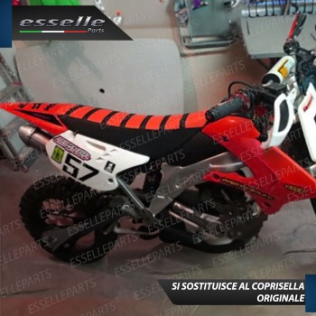 Coprisella in Gomma e Vinile NERO E ROSSO per Moto Cross Enduro