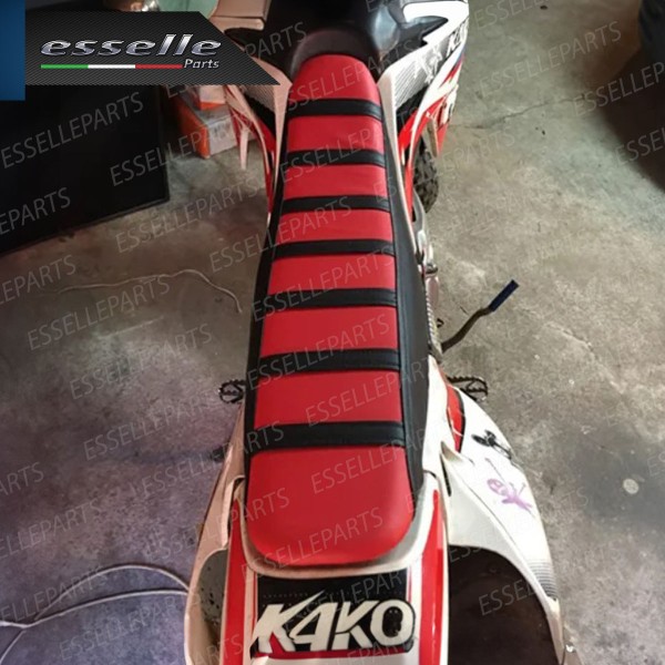 Coprisella in Gomma e Vinile NERO E ROSSO per Moto Cross Enduro