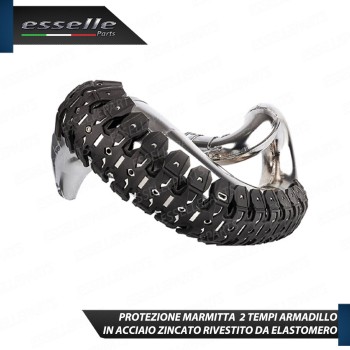 PROTEZIONE PER MARMITTA SCARICO NERO PER MOTO, ENDURO, CROSS 2T ARMADILLO