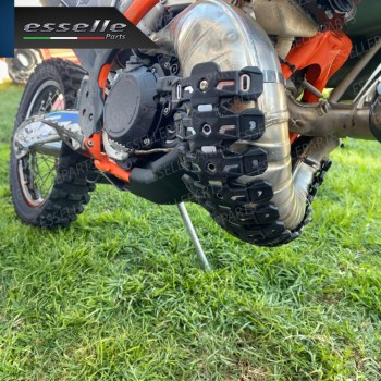 PROTEZIONE PER MARMITTA SCARICO NERO PER MOTO, ENDURO, CROSS 2T ARMADILLO