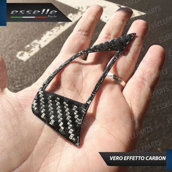 COPPIA INSERTI COMANDI AL VOLANTE IN CARBON LOOK PER FIAT 500 PRE-RESTYLING