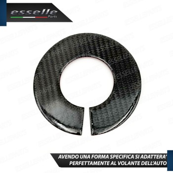 INSERTO CENTRALE PER VOLANTE IN CARBON LOOK PER ABARTH 500 595 695 PRE-RESTYLING