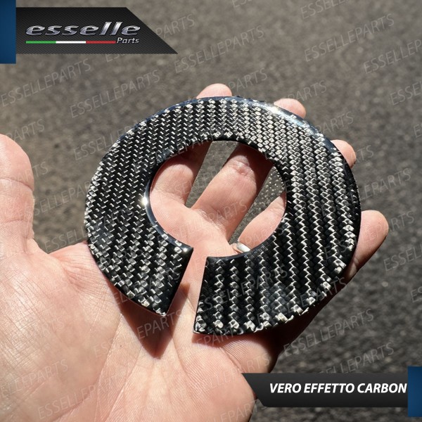 INSERTO CENTRALE PER VOLANTE IN CARBON LOOK PER FIAT 500 PRE-RESTYLING