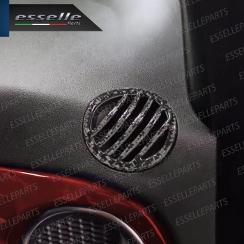 COPPIA COVER GRIGLIE ARIA CONDIZIONATA CRUSCOTTO IN CARBON LOOK PER FIAT 500