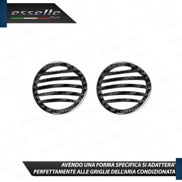 COPPIA COVER GRIGLIE ARIA CRUSCOTTO IN CARBON LOOK PER ABARTH 500 595 695