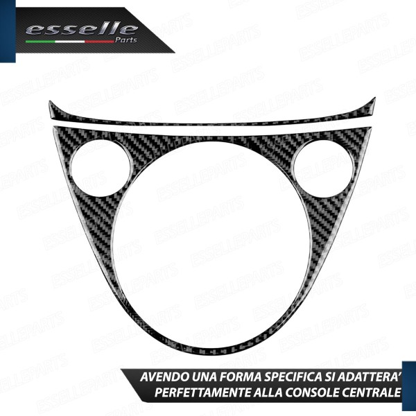 INSERTO CONSOLE CENTRALE LEVA CAMBIO ALZACRISTALLLI IN CARBON LOOK PER FIAT 500