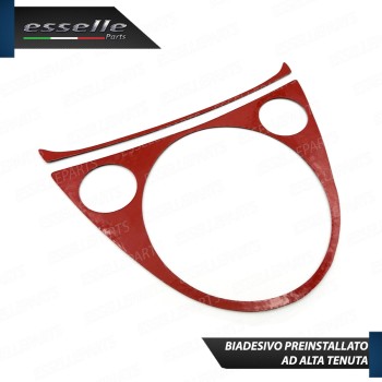 INSERTO CONSOLE CENTRALE LEVA CAMBIO ALZACRISTALLLI IN CARBON LOOK PER FIAT 500