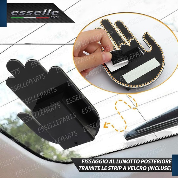 Mano Led Gesti Corna Dito Medio Mano Lunotto Posteriore Auto Con Telecomando