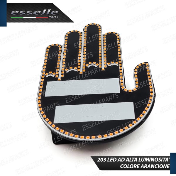 Mano Led Gesti Corna Dito Medio Mano Lunotto Posteriore Auto Con Telecomando