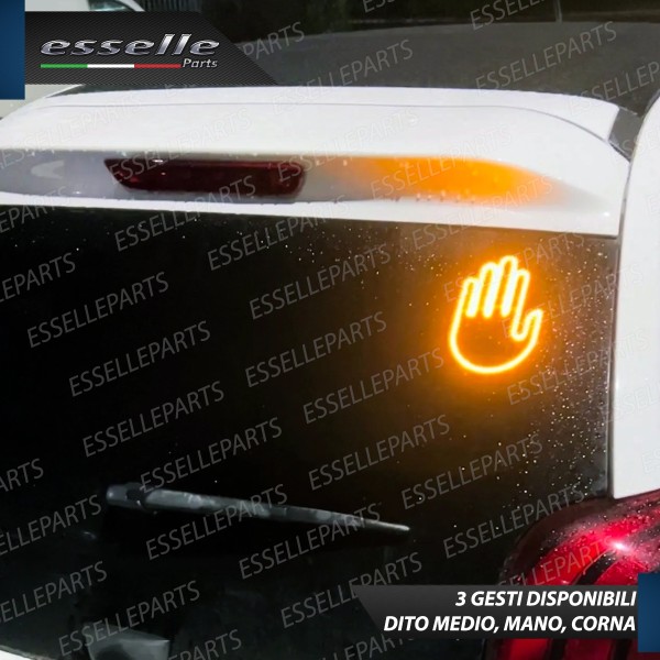 Mano Led Gesti Corna Dito Medio Mano Lunotto Posteriore Auto Con Telecomando