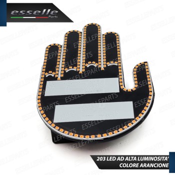Mano Led Gesti Corna Dito Medio Mano Lunotto Posteriore Auto Con Telecomando Mano Led Gesti Corna Dito Medio Mano Lunotto Posteriore Auto Con Telecomando