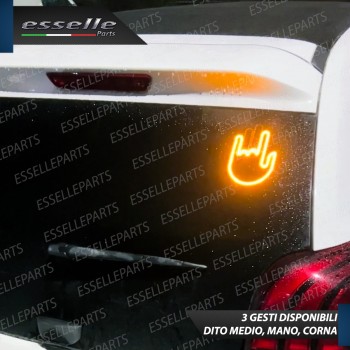 Mano Led Gesti Corna Dito Medio Mano Lunotto Posteriore Auto Con Telecomando Mano Led Gesti Corna Dito Medio Mano Lunotto Posteriore Auto Con Telecomando