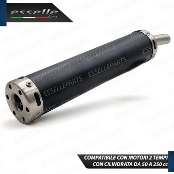 Marmitta Silenziatore Scarico Specifico Per Moto 2 Tempi 50 - 250 cc Nero Opaco Marmitta Silenziatore Scarico Specifico Per Moto 2 Tempi 50 - 250 cc Nero Opaco