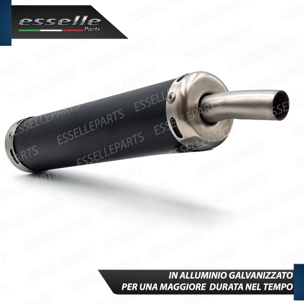 Marmitta Silenziatore Scarico Specifico Per Moto 2 Tempi 50 - 250 cc Nero Opaco