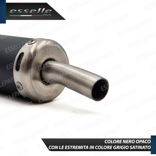 Marmitta Silenziatore Scarico Specifico Per Moto 2 Tempi 50 - 250 cc Nero Opaco