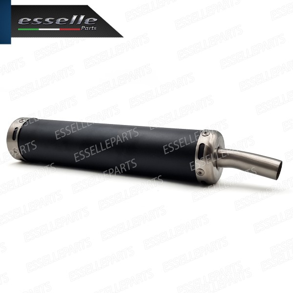 Marmitta Silenziatore Scarico Specifico Per Moto 2 Tempi 50 - 250 cc Nero Opaco
