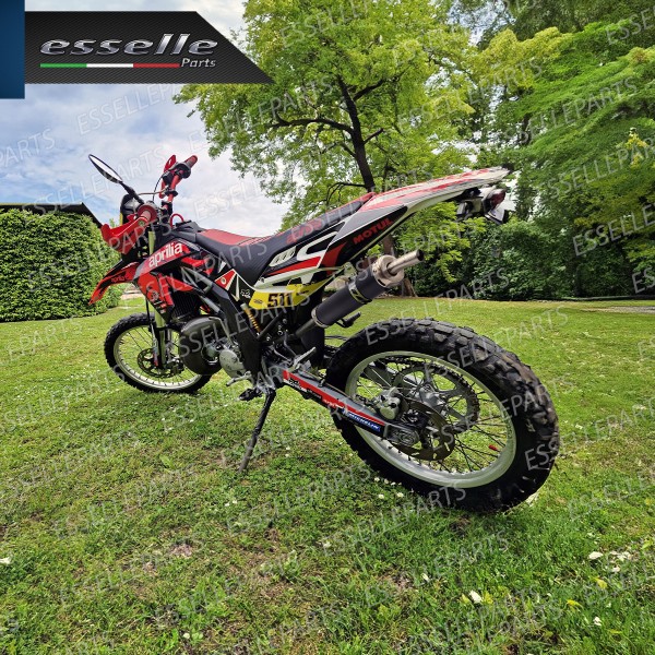 Marmitta Silenziatore Scarico Specifico Per Moto 2 Tempi 50 - 250 cc Nero Opaco