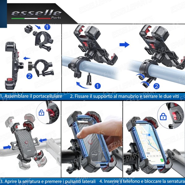 Supporto Portacellulare Moto Porta Cellulare Smartphone Per Manubrio