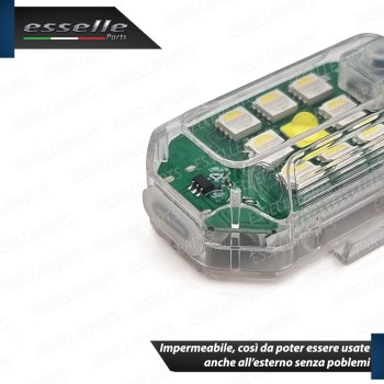 Coppia Placchette Led Rgb Multicolor Luce Fissa o Strobo Per Esterno Moto Scooter Coppia Placchette Led Rgb Multicolor Luce Fissa o Strobo Per Esterno Moto Scooter