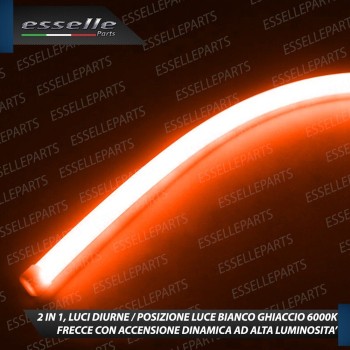 Coppia Strisce Led Luci Diurne DRL + Frecce Dinamiche per Moto,Scooter,Quod BMW