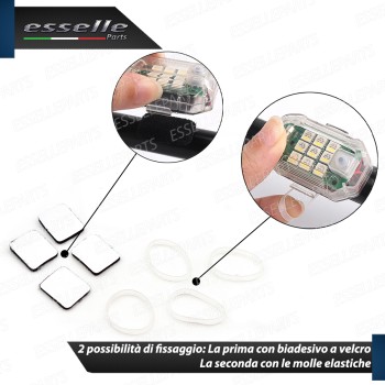 Coppia Placchette Led Rgb Multicolor Luce Fissa o Strobo Per Esterno Moto Scooter Coppia Placchette Led Rgb Multicolor Luce Fissa o Strobo Per Esterno Moto Scooter