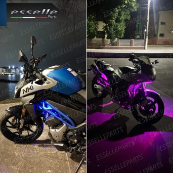 Coppia Placchette Led Rgb Multicolor Luce Fissa o Strobo Per Esterno Moto Scooter Coppia Placchette Led Rgb Multicolor Luce Fissa o Strobo Per Esterno Moto Scooter