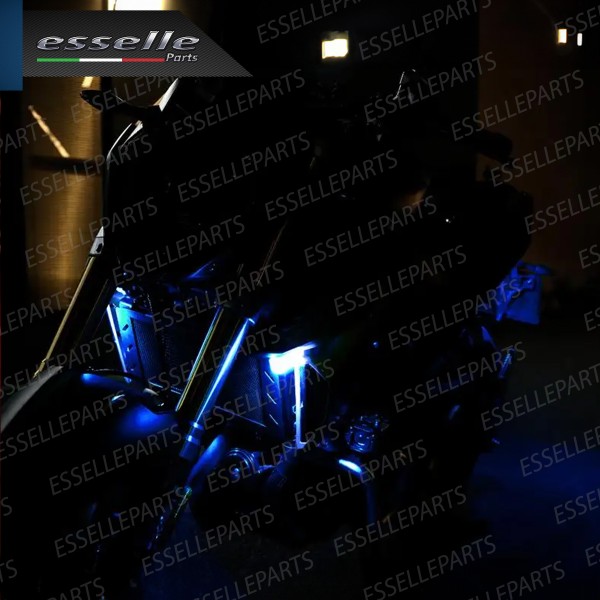 Coppia Placchette Led Rgb Multicolor Luce Fissa o Strobo Per Esterno Moto Scooter