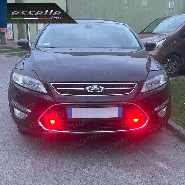 Coppia Placchette Led Rgb Multicolor Luce Fissa o Strobo Per Esterno Auto