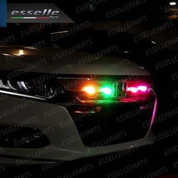 Coppia Placchette Led Rgb Multicolor Luce Fissa o Strobo Per Esterno Auto Coppia Placchette Led Rgb Multicolor Luce Fissa o Strobo Per Esterno Auto