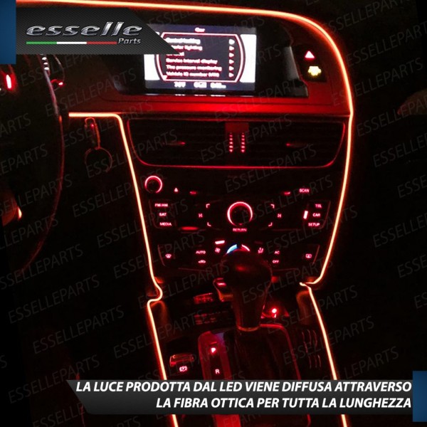 Kit led interni luce ambiente fibra ottica AMBIENT LIGHT - Colore ROSSO