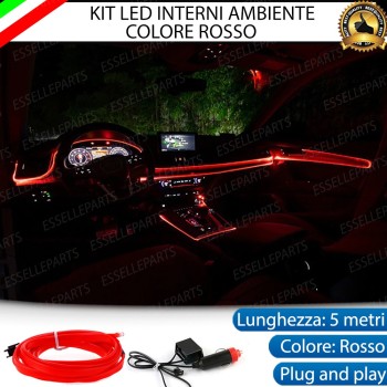 Kit led interni luce ambiente fibra ottica AMBIENT LIGHT - Colore ROSSO per AUDI A3 8P RESTYLING