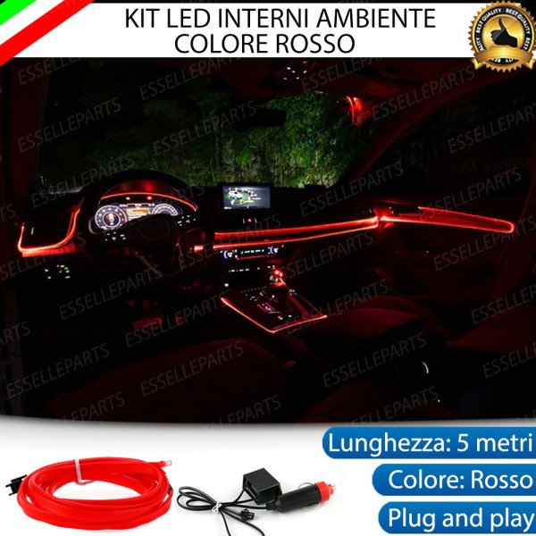 Kit led interni luce ambiente fibra ottica AMBIENT LIGHT - Colore ROSSO per AUDI A4 B7