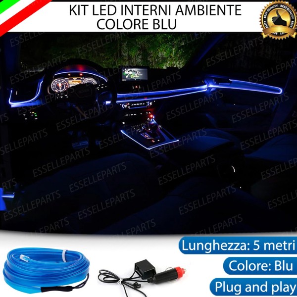 Kit led interni luce ambiente fibra ottica AMBIENT LIGHT - Colore BLU per AUDI A4 B6