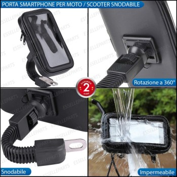 Supporto Impermeabile Porta Cellulare Smartphone per moto,motorini,scooter KAWASAKI TAGLIA XL