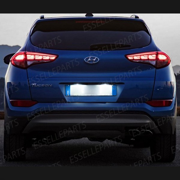 Coppia Luci Targa T10 W5W 5 LED canbus 6000K Bianco per Hyundai Tucson MK3 Restyling