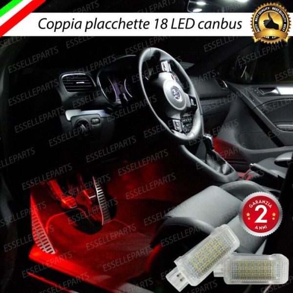 Placchette Vano Piedi LED Audi A6 C7 COLORE ROSSO
