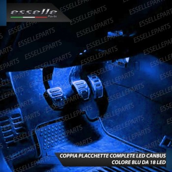 Coppia Placchette da 18 LED Vano Piedi per Volkswagen Golf plus COLORE BLU
