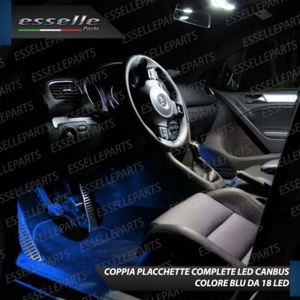 Placchette Vano Piedi LED per Audi A6 C6 COLORE BLU