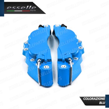 Set Cover Copri Pinze Freni A Disco Blu 19cm In Alluminio Tuning Universali Set Cover Copri Pinze Freni A Disco Blu 19cm In Alluminio Tuning Universali