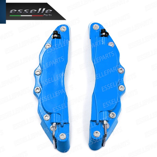 Set Cover Copri Pinze Freni A Disco Blu 19cm In Alluminio Tuning Universali