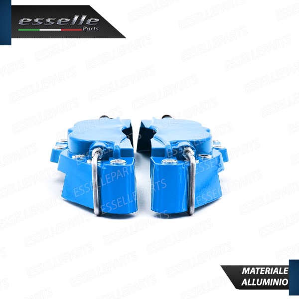 Set Cover Copri Pinze Freni A Disco Blu 24cm In Alluminio Tuning Universali