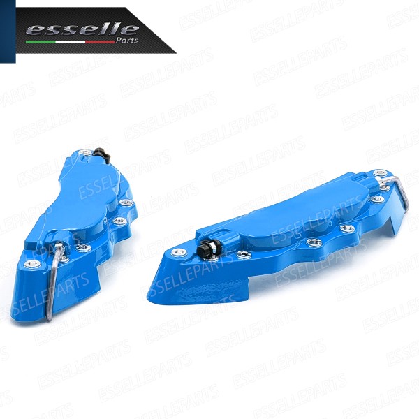 Set Cover Copri Pinze Freni A Disco Blu 24cm In Alluminio Tuning Universali